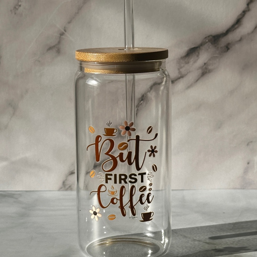 Glass Coffee Jar with Bamboo Lid